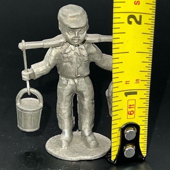 Vintage Dutch Artil Pewter Miniatures of a Dutch Boy in Traditional Costume - Picture 2 of 7